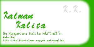 kalman kalita business card